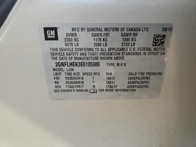 Photo 14 from auction – 2014 CHEVROLET EQUINOX LT with VIN 2GNFLHEK3E6105986
