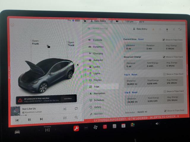 Photo 9 from auction – 2020 TESLA MODEL Y with VIN 5YJYGDEE3LF053307