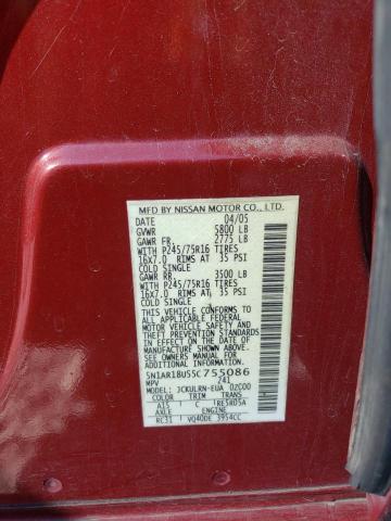 Photo 14 from auction – 2005 NISSAN PATHFINDER with VIN 5N1AR18U55C755086