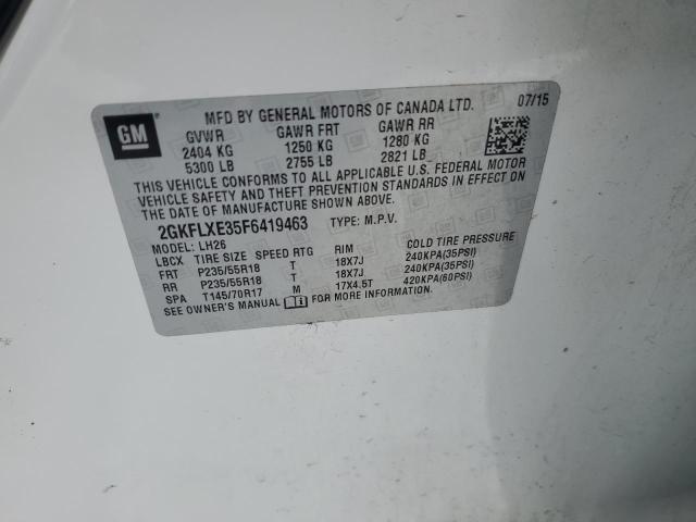 Photo 14 from auction – 2015 GMC TERRAIN SL with VIN 2GKFLXE35F6419463