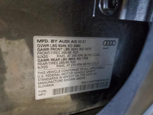 Photo 14 from auction – 2021 AUDI Q7 PREMIUM with VIN WA1LXAF7XMD034121
