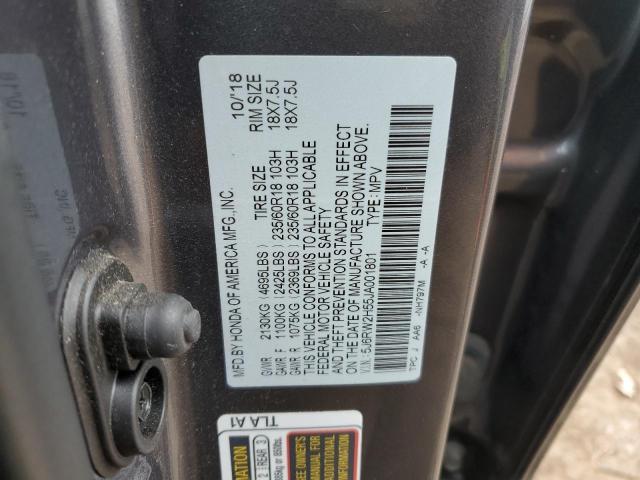 Photo 14 from auction – 2018 HONDA CR-V EX with VIN 5J6RW2H55JA001801