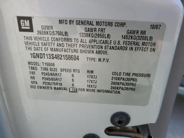 Photo 14 from auction – 2008 CHEVROLET TRAILBLAZE with VIN 1GNDT13S482158604