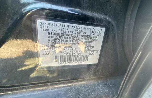 Photo 10 from auction – 2015 NISSAN SENTRA S with VIN 3N1AB7AP3FL692157