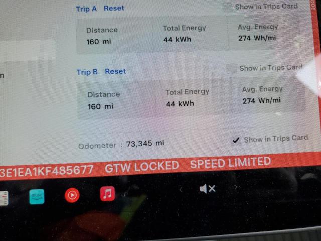 Снимка 9 от търг – 2019 TESLA MODEL 3 с VIN 5YJ3E1EA1KF485677