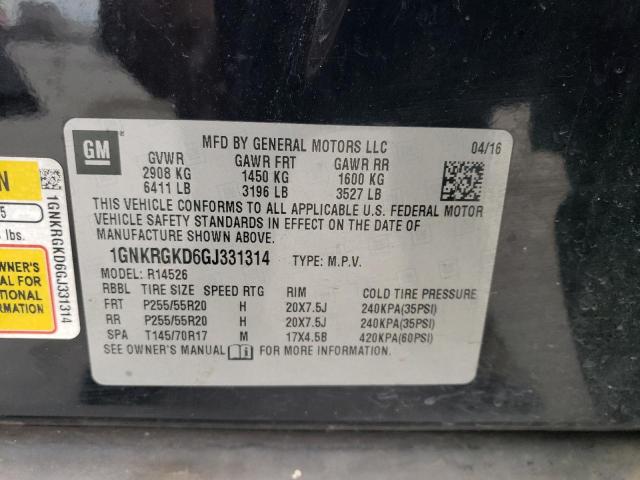 Photo 14 from auction – 2016 CHEVROLET TRAVERSE L with VIN 1GNKRGKD6GJ331314