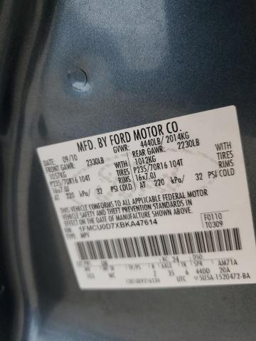 Photo 14 from auction – 2011 FORD ESCAPE XLT with VIN 1FMCU0D7XBKA47614