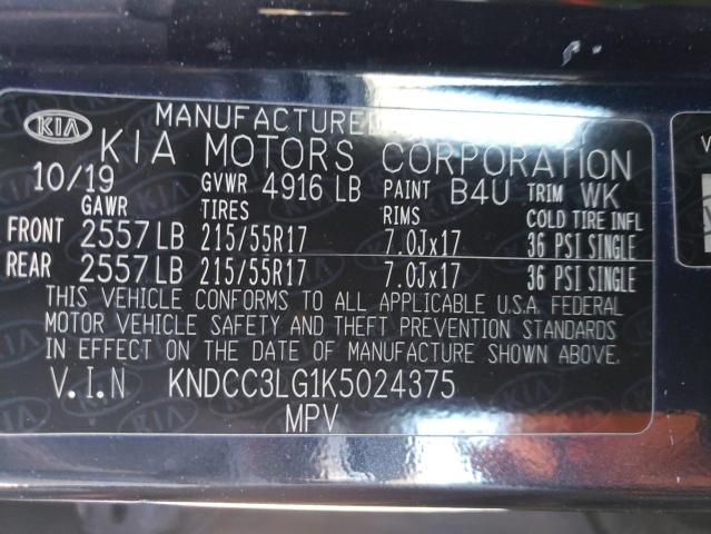 Photo 14 from auction – 2019 KIA NIRO EX with VIN KNDCC3LG1K5024375
