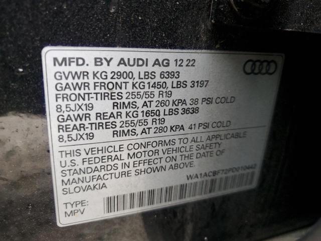 Photo 14 from auction – 2023 AUDI Q7 PREMIUM with VIN WA1ACBF72PD010442