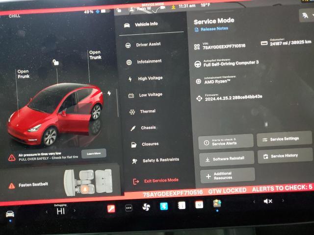 Photo 9 from auction – 2023 TESLA MODEL Y with VIN 7SAYGDEEXPF710516