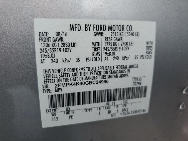 Photo 14 from auction – 2016 FORD EDGE TITAN with VIN 2FMPK4K90GBC24966