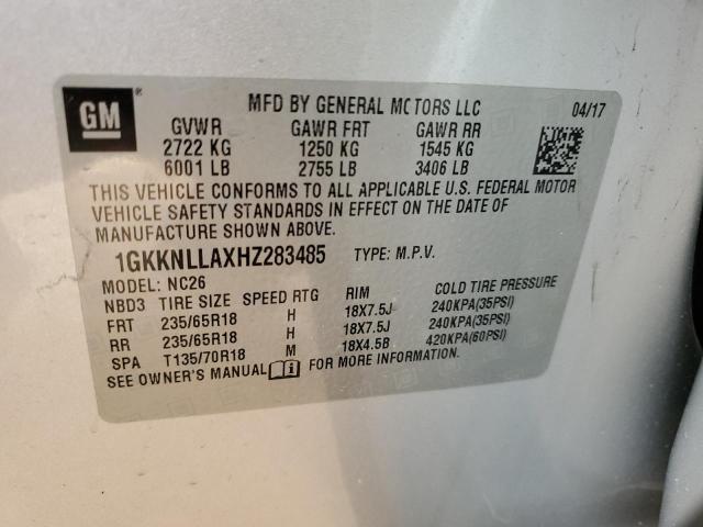 Photo 14 from auction – 2017 GMC ACADIA SLE with VIN 1GKKNLLAXHZ283485