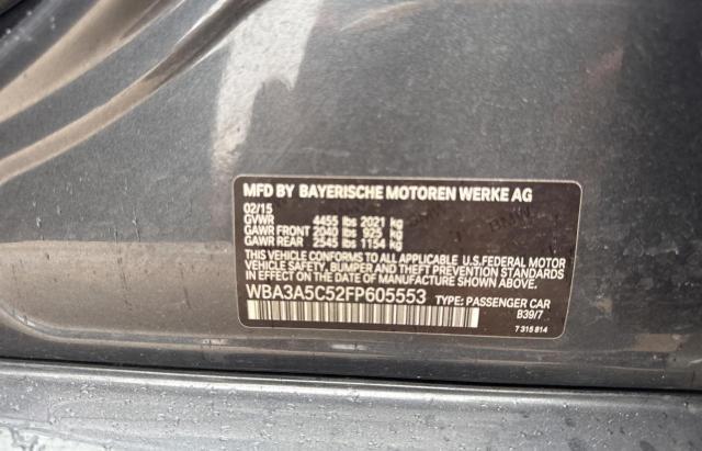 Photo 10 from auction – 2015 BMW 328 I with VIN WBA3A5C52FP605553