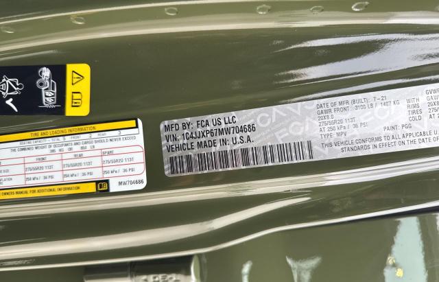 Photo 10 from auction – 2021 JEEP WRANGLER U with VIN 1C4JJXP67MW704686