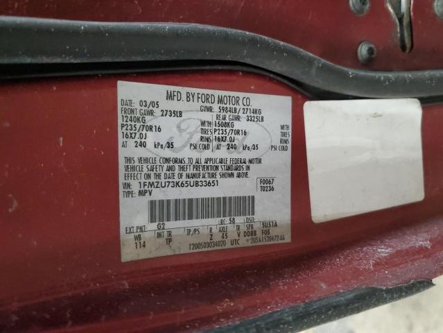 Photo 14 from auction – 2005 FORD EXPLORER X with VIN 1FMZU73K65UB33651