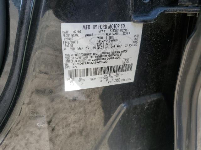 Photo 14 from auction – 2010 FORD EDGE SEL with VIN 2FMDK3JC3ABA20020