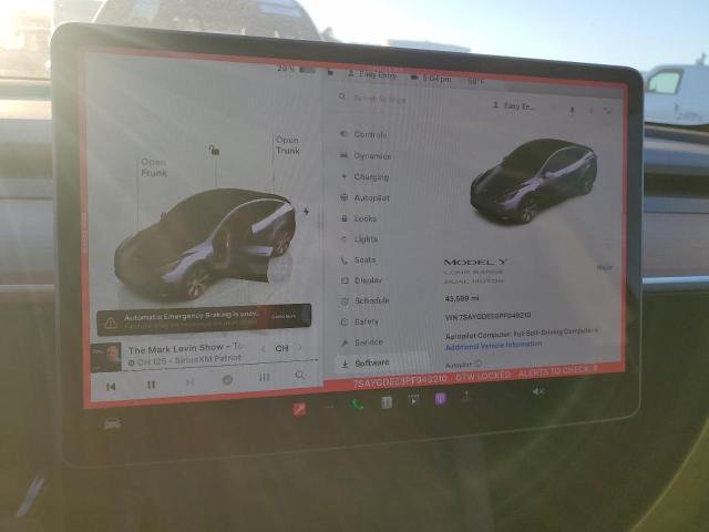 Photo 9 from auction – 2023 TESLA MODEL Y with VIN 7SAYGDEE8PF949210
