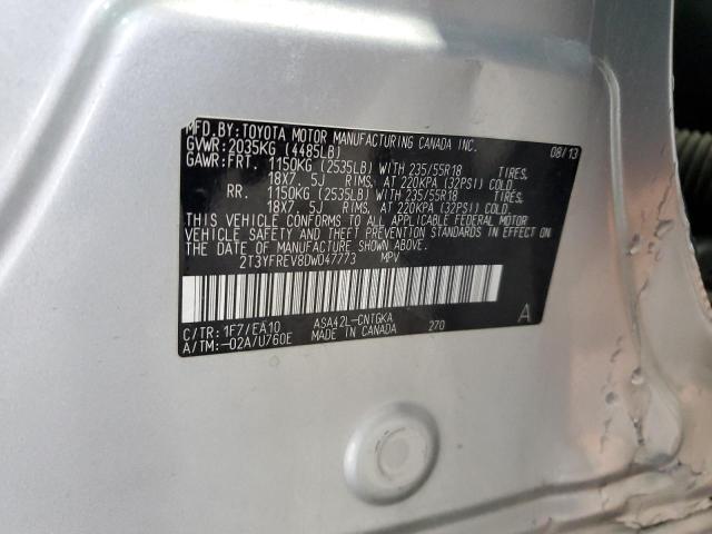 Photo 14 from auction – 2013 TOYOTA RAV4 LIMIT with VIN 2T3YFREV8DW047773