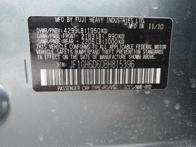 صورة رقم 14 من المزاد - 2011 SUBARU IMPREZA OU مع VIN JF1GH6D60BH815396