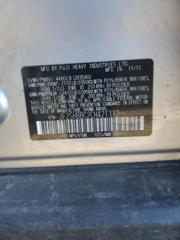 Photo 14 from auction – 2012 SUBARU FORESTER 2 with VIN JF2SHBBC2CH421312
