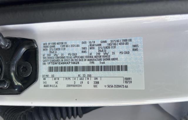 Photo 10 from auction – 2019 FORD F150 SUPER with VIN 1FTEW1E49KKF16628