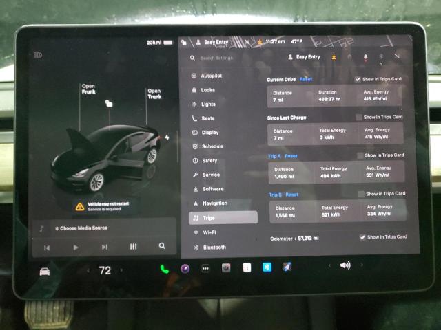 Photo 9 from auction – 2022 TESLA MODEL 3 with VIN 5YJ3E1EA0NF304430
