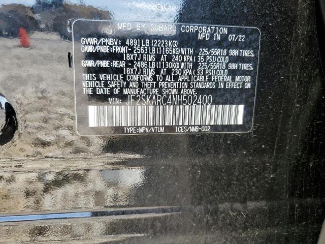 Photo 14 from auction – 2022 SUBARU FORESTER T with VIN JF2SKARC4NH502400