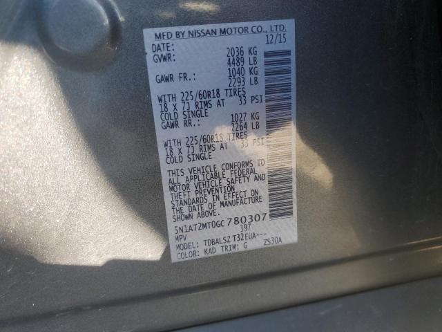 Photo 14 from auction – 2016 NISSAN ROGUE S with VIN 5N1AT2MT0GC780307