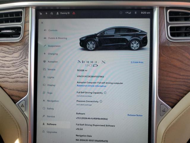 Photo 9 from auction – 2017 TESLA MODEL X with VIN 5YJXCDE26HF037963