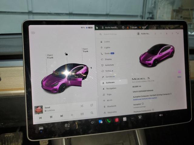 Photo 9 from auction – 2019 TESLA MODEL 3 with VIN 5YJ3E1EA5KF484449