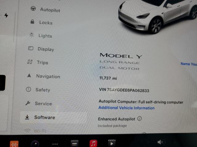 Photo 9 from auction – 2023 TESLA MODEL Y with VIN 7SAYGDEE6PA062833