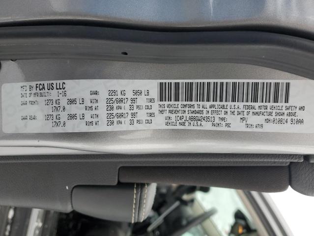 Photo 14 from auction – 2016 JEEP CHEROKEE S with VIN 1C4PJLAB8GW243513
