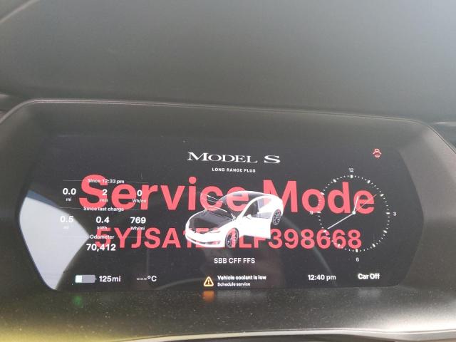 Photo 9 from auction – 2020 TESLA MODEL S with VIN 5YJSA1E21LF398668