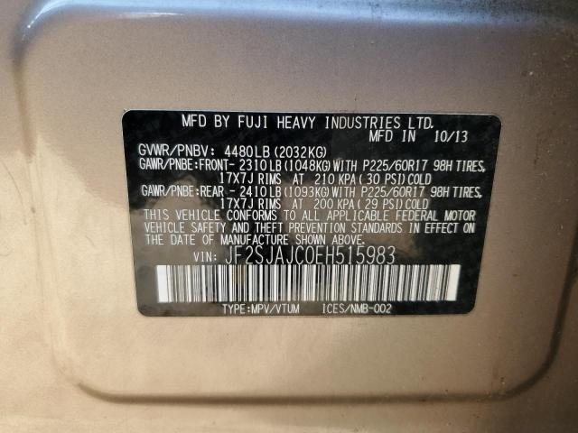 Photo 14 from auction – 2014 SUBARU FORESTER 2 with VIN JF2SJAJC0EH515983