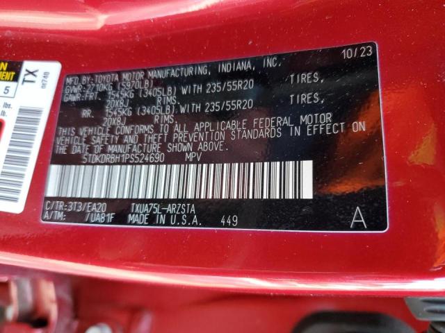 Photo 14 from auction – 2023 TOYOTA HIGHLANDER with VIN 5TDKDRBH1PS524690