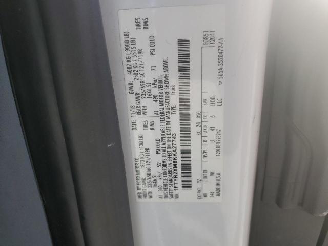 Photo 10 from auction – 2019 FORD TRANSIT T- with VIN 1FTYR2XM8KKA27743