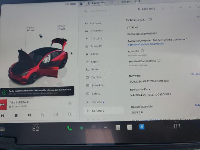 Photo 9 from auction – 2023 TESLA MODEL 3 with VIN 5YJ3E1EA5PF515450