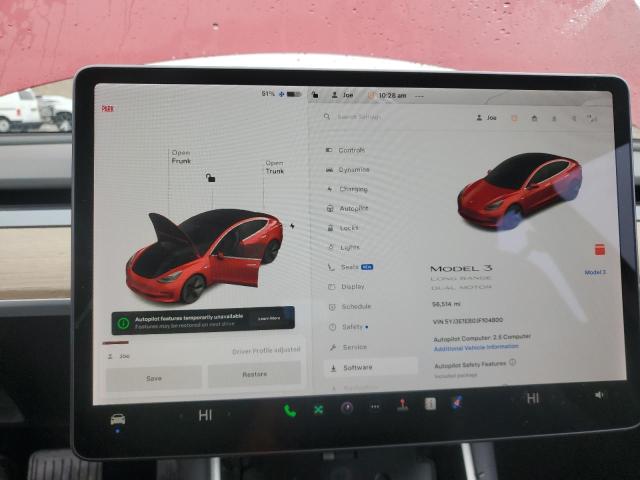 Photo 9 from auction – 2018 TESLA MODEL 3 with VIN 5YJ3E1EB0JF104800