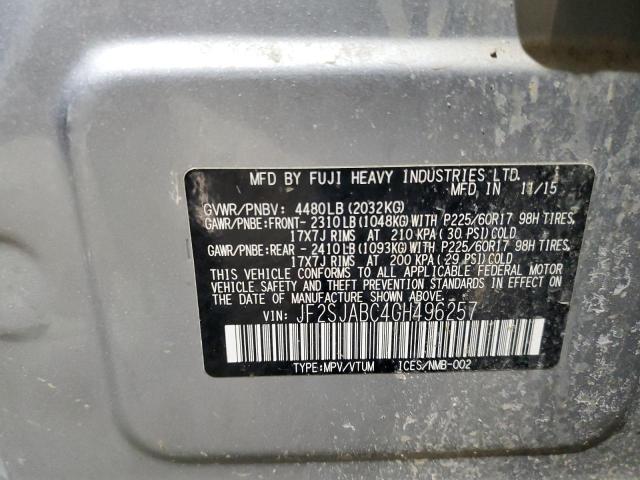 Photo 14 from auction – 2016 SUBARU FORESTER 2 with VIN JF2SJABC4GH496257