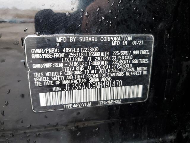 Photo 14 from auction – 2021 SUBARU FORESTER P with VIN JF2SKAJC9MH491470