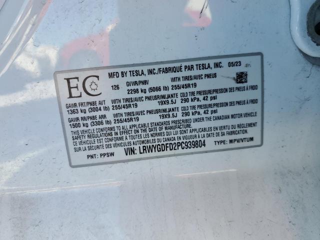 Photo 14 from auction – 2023 TESLA MODEL Y with VIN LRWYGDFD2PC939804