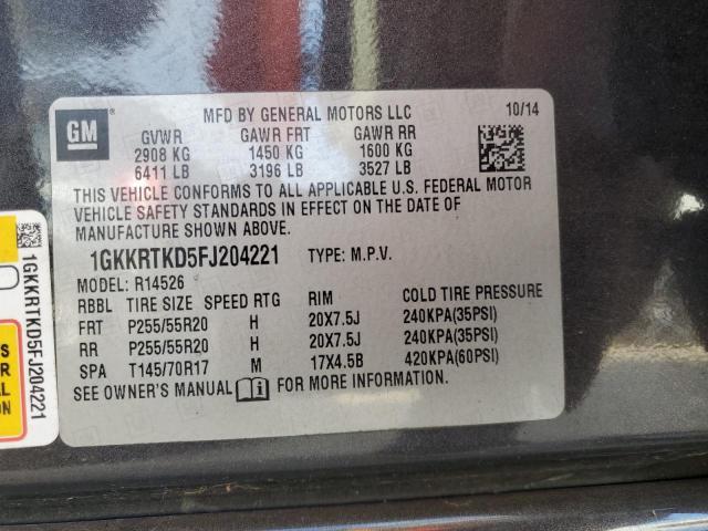 Photo 14 from auction – 2015 GMC ACADIA DEN with VIN 1GKKRTKD5FJ204221