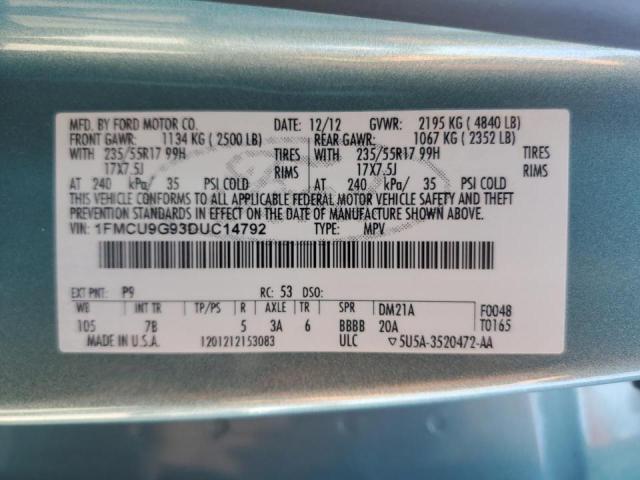 Photo 14 from auction – 2013 FORD ESCAPE SE with VIN 1FMCU9G93DUC14792