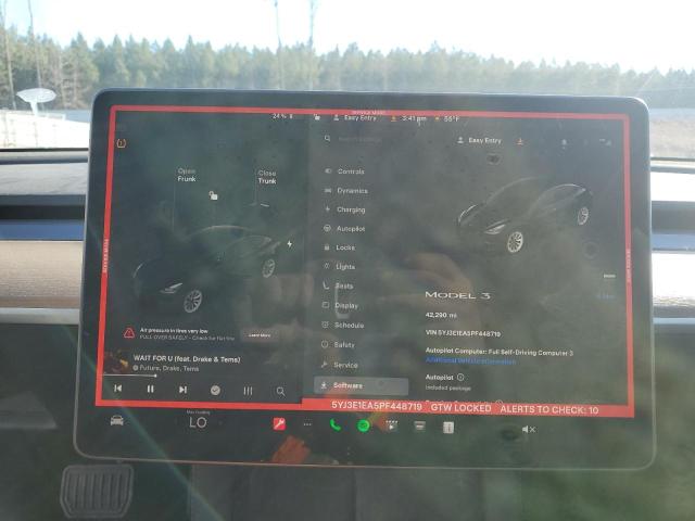 Photo 9 from auction – 2023 TESLA MODEL 3 with VIN 5YJ3E1EA5PF448719