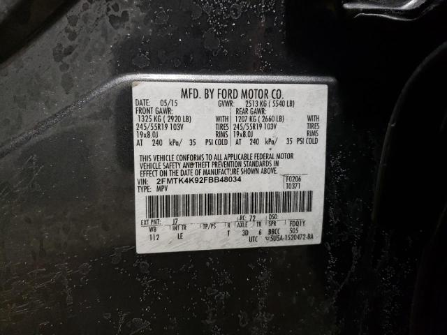 Photo 14 from auction – 2015 FORD EDGE TITAN with VIN 2FMTK4K92FBB48034