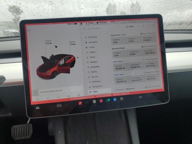 Photo 9 from auction – 2021 TESLA MODEL 3 with VIN 5YJ3E1EB6MF874312