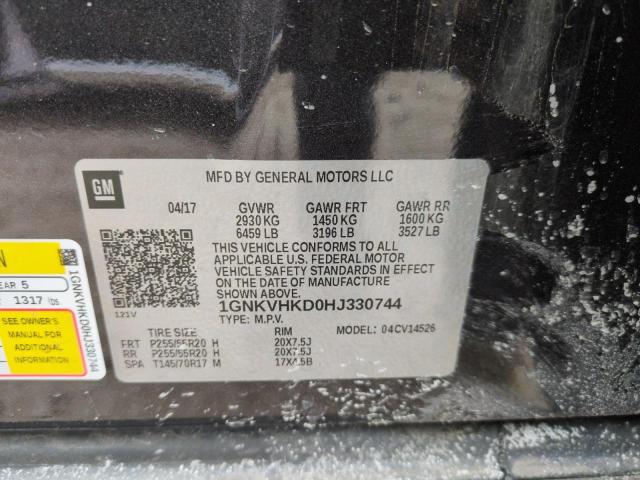 Photo 14 from auction – 2017 CHEVROLET TRAVERSE L with VIN 1GNKVHKD0HJ330744