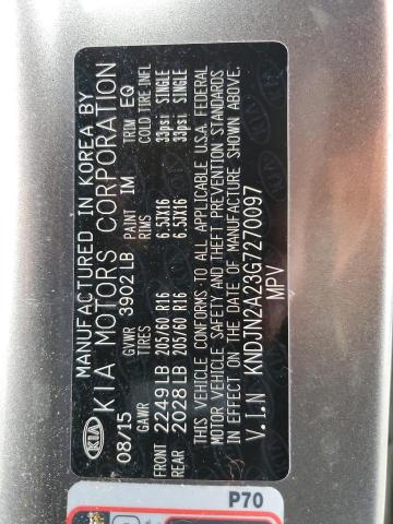 Photo 14 from auction – 2016 KIA SOUL with VIN KNDJN2A23G7270097