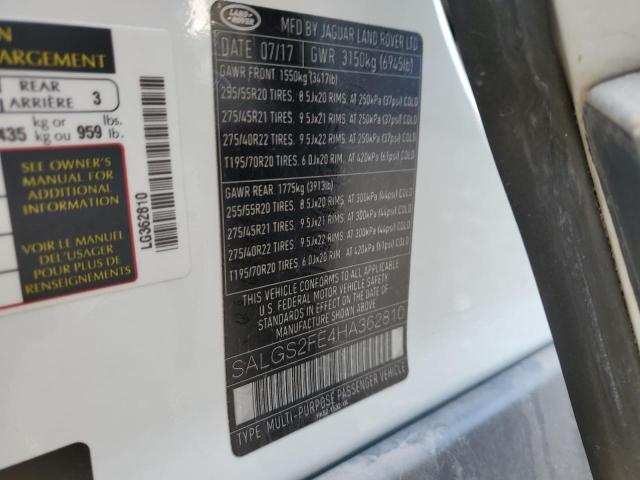 Photo 14 from auction – 2017 LAND ROVER RANGE ROVE with VIN SALGS2FE4HA362810