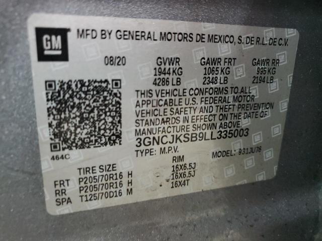 Photo 14 from auction – 2020 CHEVROLET TRAX LS with VIN 3GNCJKSB9LL335003